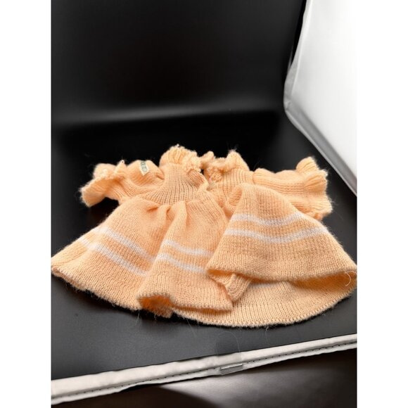 VTG Cabbage Patch Kids Peach Ducky Dress Top Doll CPK Knit Outfit 1983 Coleco - Picture 8 of 10